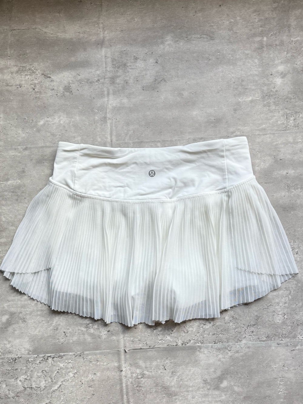 Lululemon Pleat To Street White Pleated Mini Tennis A-line Skirt Skort
